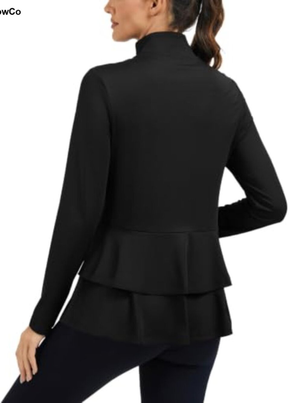 UPF 50+ Lightweight Full Zip Long Sleeve Athletic Jacket with Pleated Hem for - Picture 1 of 6